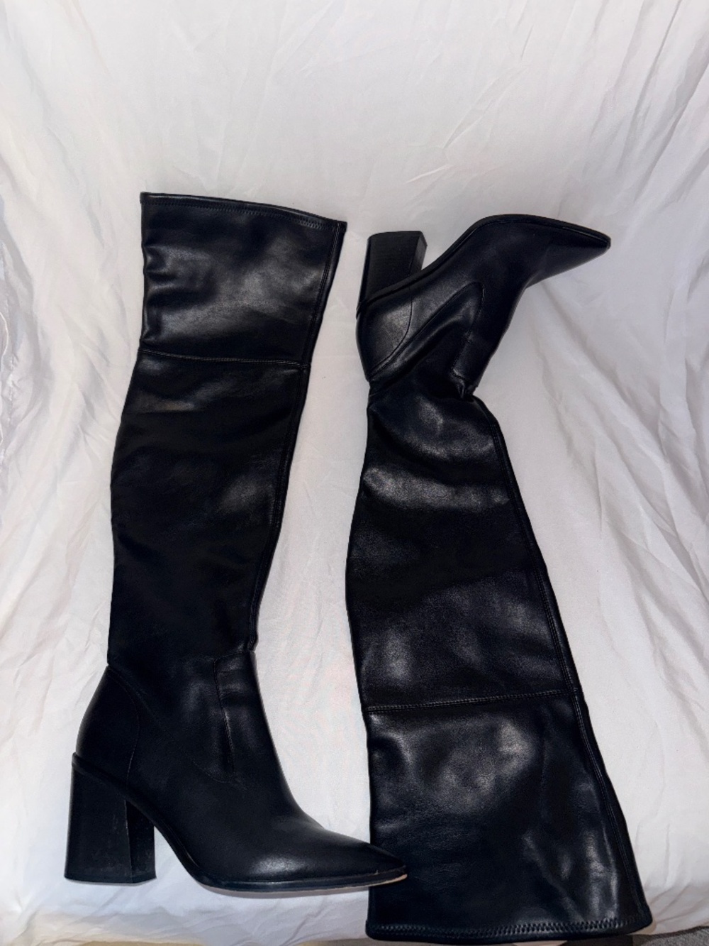 Gianni Bonilla Over the Knee Heel Black Boots